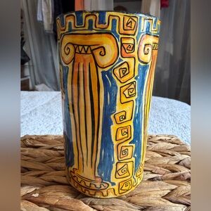Handmade paper mache trinket pot
Greek pillar design